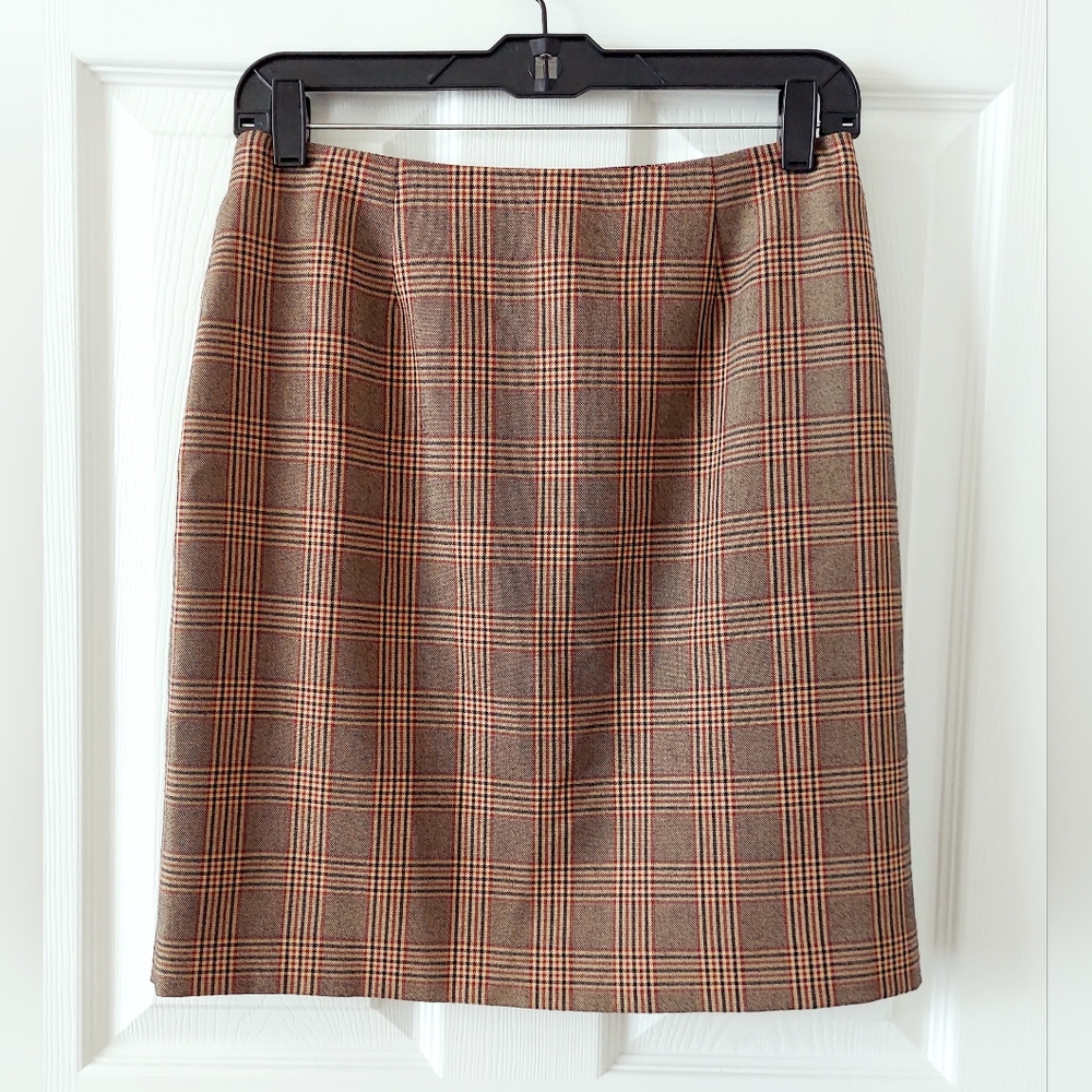 Petite Sophisticate Plaid Skirt